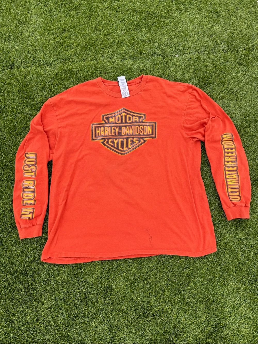 Harley-Davidson Orange Crystal River, FL Long Sleeve with sleeve hits XXL